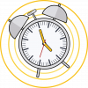 alarm clock, ringing, analog